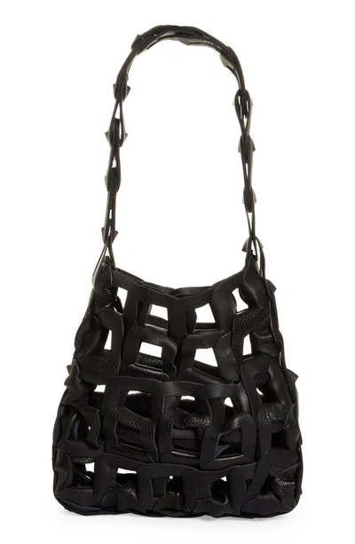 Shop Sc103 Links Leather Shoulder Bag In Black
