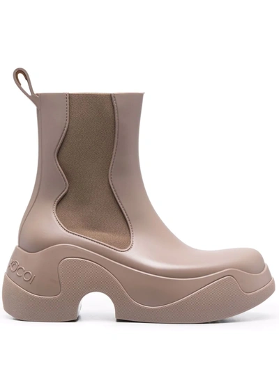 Shop Xocoi Recyclable Pvc Boots In Brown
