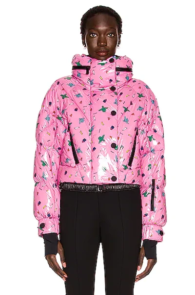 Shop Moncler Genius 3 Moncler Grenoble Plumel Bomber Jacket In Pink Printed
