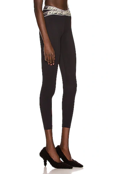 Shop Off-white Athleisure Logo Band Legging In Black