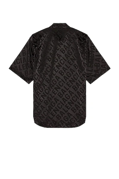 Shop Balenciaga Large Logo Minimal Shirt In Black
