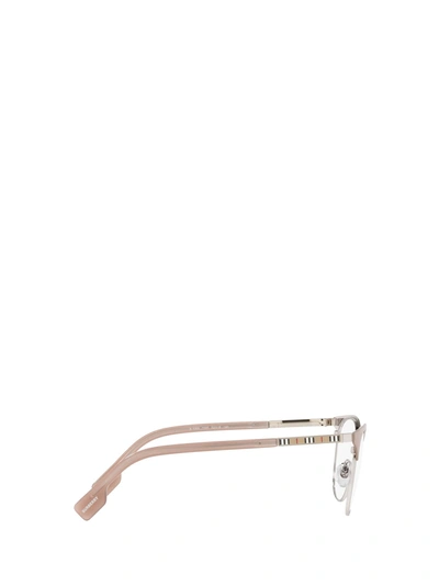 Shop Burberry Eyeglasses In Silver / Brown