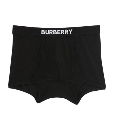 Shop Burberry Logo Boxer Shorts In Black