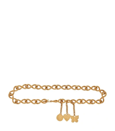 Shop Saint Laurent Chain Infinity Charm Belt In Clear