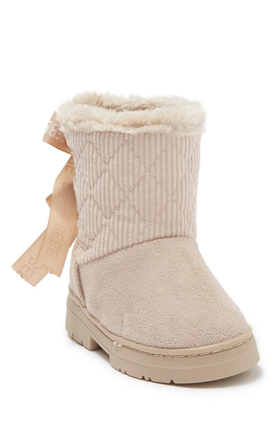 Shop Bebe Microsuede Faux Fur Lined Winter Boot In Tan