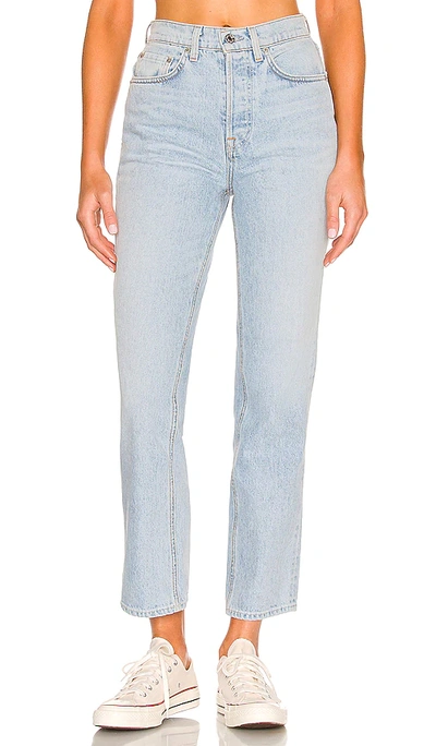 Grlfrnd Cassidy Straight-leg High-rise Jeans In Blue