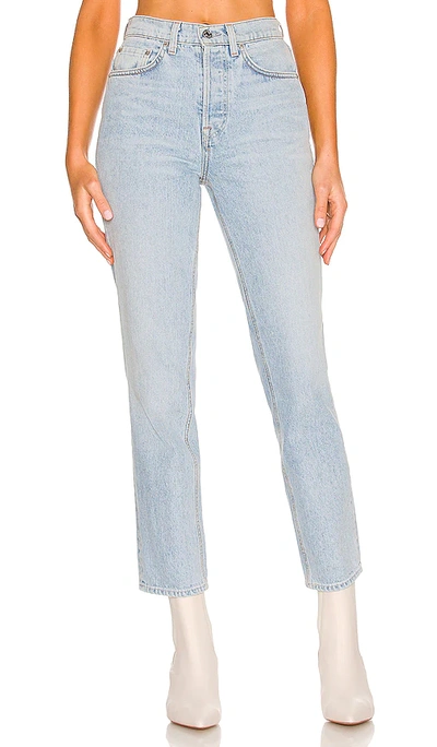 Grlfrnd Cassidy Straight-leg High-rise Jeans In Blue
