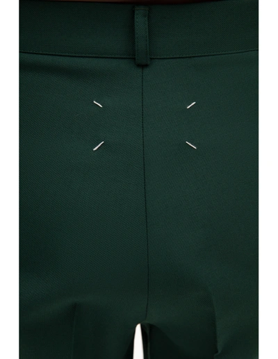 Maison Margiela Green High-waisted Trousers In Green