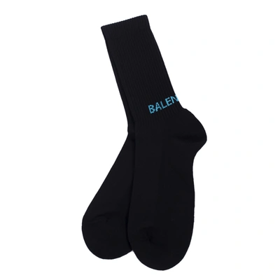 Shop Balenciaga Black Logo Socks