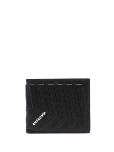 Shop Balenciaga Cash Square Folded Wallet In Black