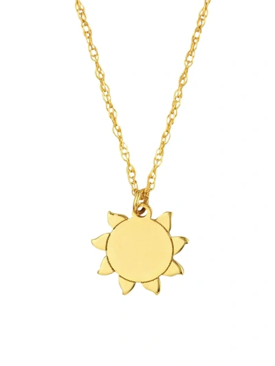Shop Saks Fifth Avenue Women's So You 14k Yellow Gold Sun Pendant Necklace