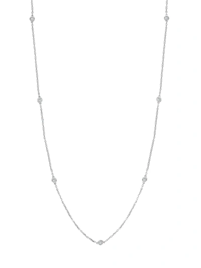 Effy Eny Women's Sterling Silver & 0.23 Tcw Diamond Necklace/36" In Silver