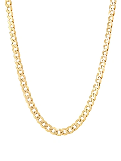 Shop Saks Fifth Avenue Made In Italy Men's Basic 18k Goldplated Sterling Silver Curb Chain Necklace/24"