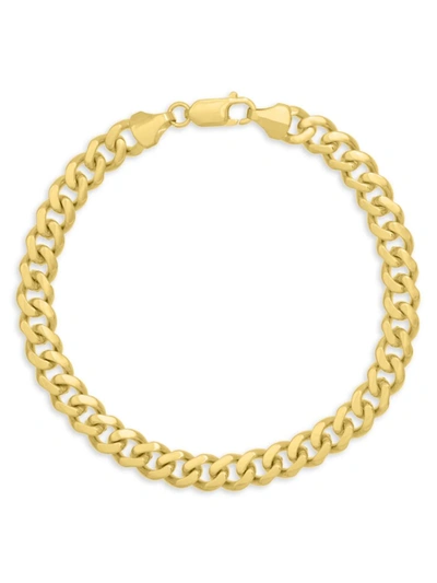 Shop Saks Fifth Avenue Men's 14k Yellow Gold Cuban Chain Bracelet