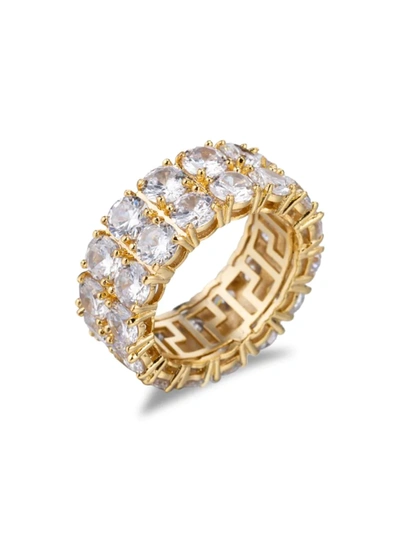 Shop Eye Candy La Women's Luxe 18k Goldplated & Cubic Zirconia Round Ring In Neutral