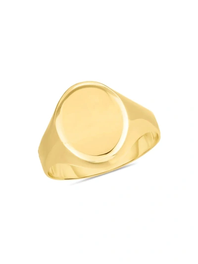 Shop Saks Fifth Avenue Women's 14k Yellow Gold Signet Ring