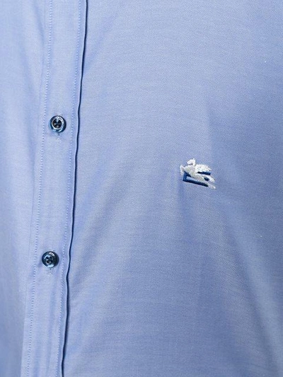 Shop Etro Button Down Shirt In Blue