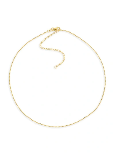 Shop Saks Fifth Avenue Women's 14k Yellow Gold Choker Bead Chain Necklace