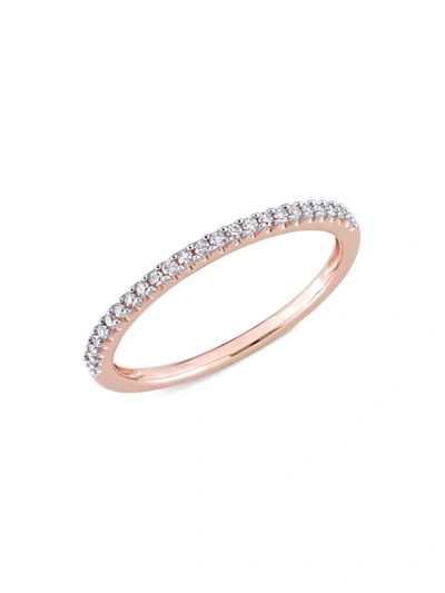 Shop Sonatina Women's 14k Rose Gold & Diamond Ring