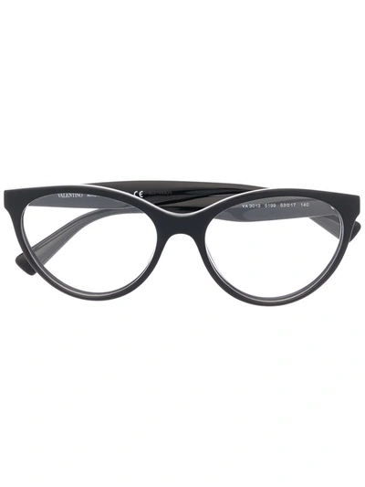 Shop Valentino Vltn Cat-eye Frame Glasses In Black