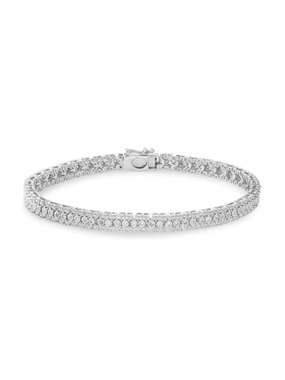 Shop Effy Women's Sterling Silver & Diamond Tennis Bracelet