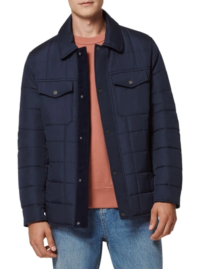 Shop Marc New York Men's Archer Quilted Shirt Jacket In Ink