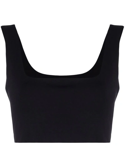 Shop Manurí Miss Jane Sleeveless Cropped Top In Black