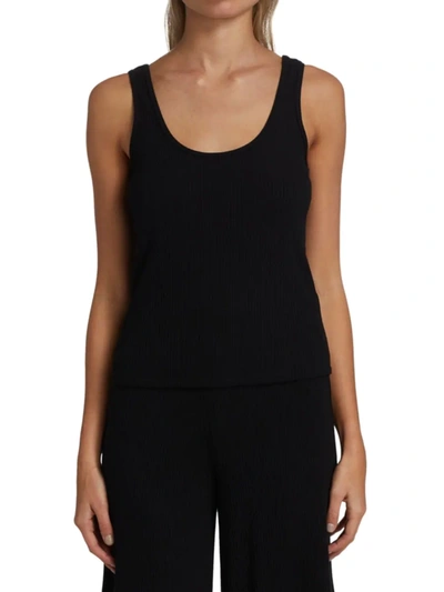 Shop L Agence Women's The Iman Ribbed Tank Top In Black