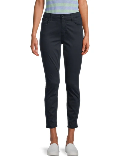 Shop Jen7 Women's High-rise Ankle Skinny Jeans In Navy