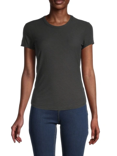 Shop James Perse Crewneck Cotton Modal T-shirt In Abyss