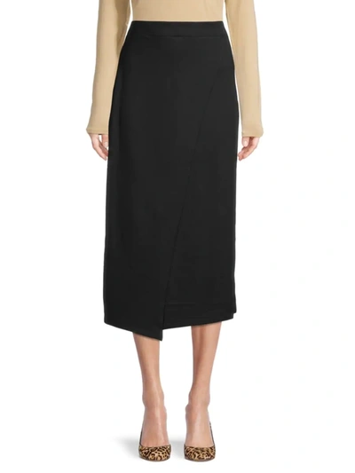 Shop Vince Women's Overlap Pencil Skirt In Black