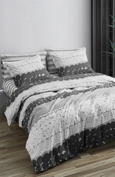 Shop Marimekko Jurmo Duvet Cover & Sham Set In Dark Grey