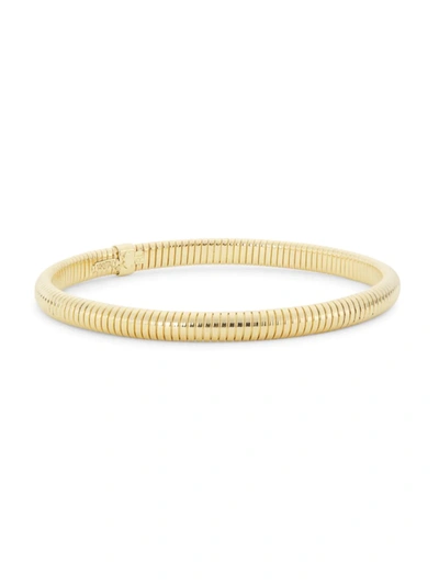 Shop Saks Fifth Avenue Women's 14k Gold Tubogas Bracelet In Yellow