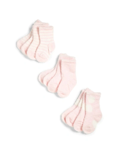 Shop Little Giraffe Baby's Six-pack Socks In Pink