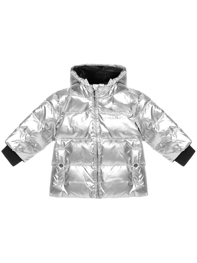 Shop Givenchy Down Jacket In Silver