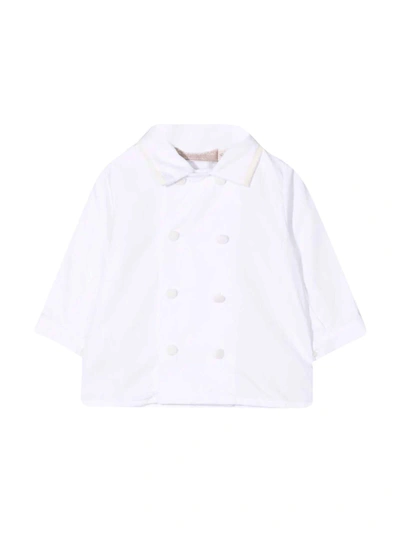 Shop La Stupenderia Double-breasted White Shirt In Bianco