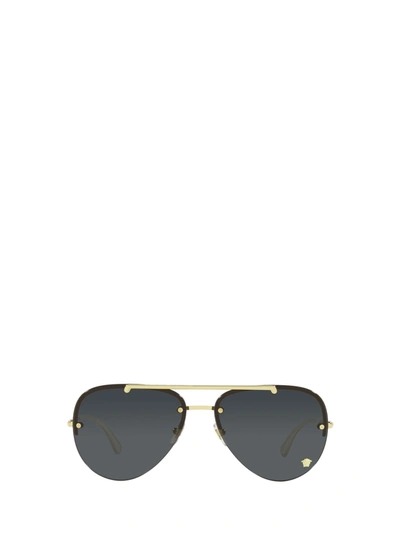 Shop Versace Ve2231 Gold Sunglasses