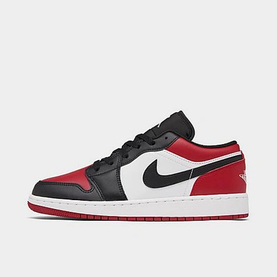 Shop Nike Jordan Big Kids' Air 1 Low Casual Shoes In Gym Red/white/black