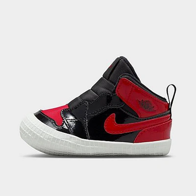 Shop Nike Jordan Infant Air Retro 1 Crib Booties In Black/university Red/white