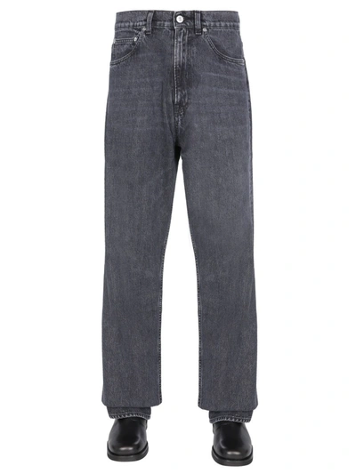 Shop Our Legacy Straight Leg Washed Jeans In Grey