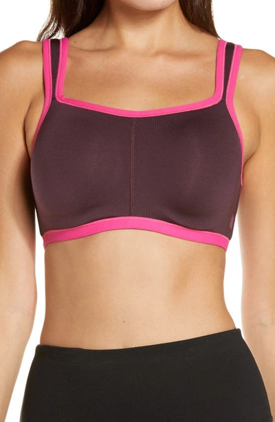 Natori High-impact Yogi Contour Convertible Full Coverage Sports Bra 731050 In Sumac / Electric Pink