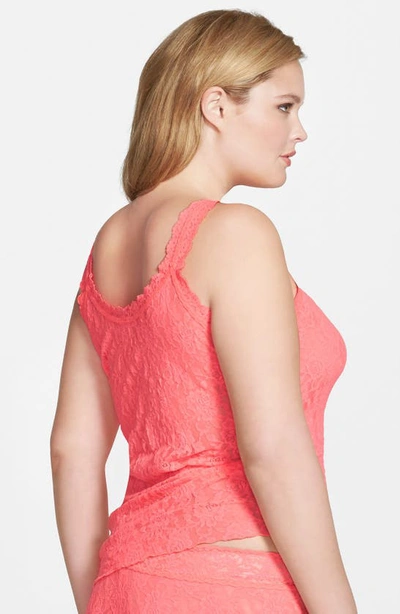 Shop Hanky Panky 'signature' Lace Camisole In Peachy Keen