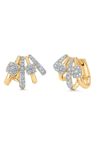 Shop Sara Weinstock Adira Diamond Ear Cuffs In Yellow Gold