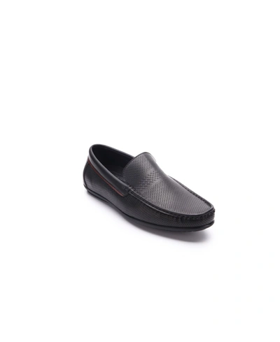 Shop Aston Marc Men's Perforated Driving Shoes In Black