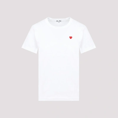 Shop Comme Des Garçons Play Comme Des Garçons Pla In White