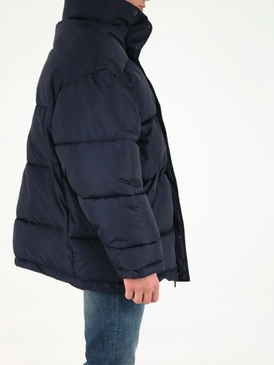 Shop Balenciaga Oversized Blue Jacket