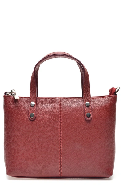 Shop Isabella Rhea Top Handle Leather Crossbody Bag In Rosso