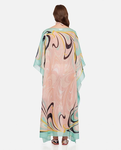 Shop Emilio Pucci Sustainable Cotton Voile Kaftan In Pink