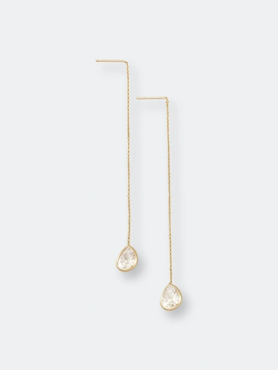 Shop Ettika Barely There 18k Gold Plated Chain And Crystal Dangle Earrings