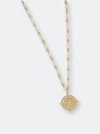 Shop Ettika Long Travels Pearl & 18k Gold Plated Ball Chain Necklace